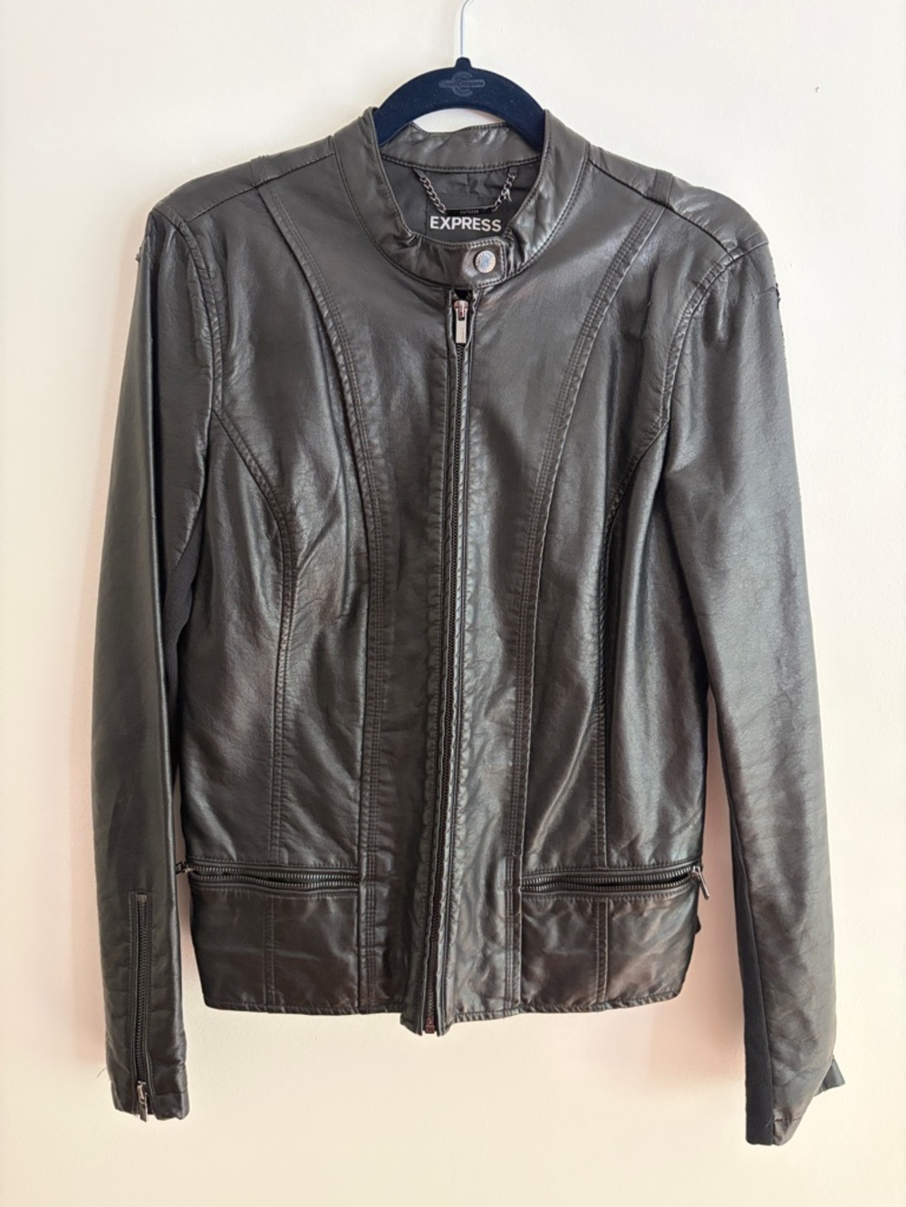Express Faux Leather Moto Jacket